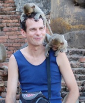 Steve and Monkeys at Lopburi